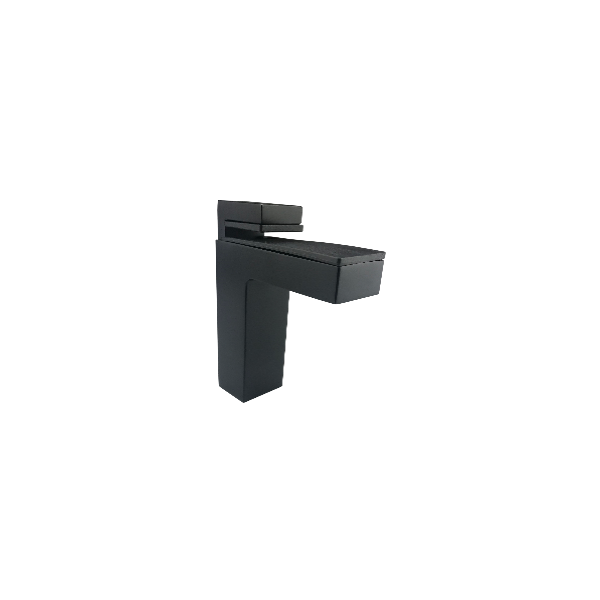 HD clamp shelf support "Square" made of metal (black matt)